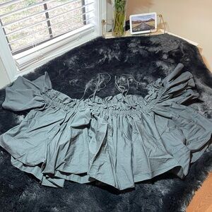 Black party flared shirt